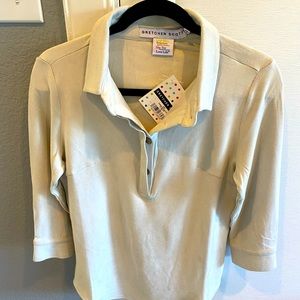 Gretchen Scott suede popover top